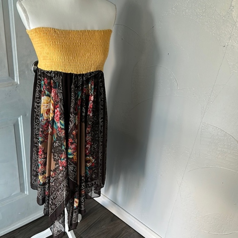 Delicious Asymmetrical Yellow and Brown Maxi Skirt